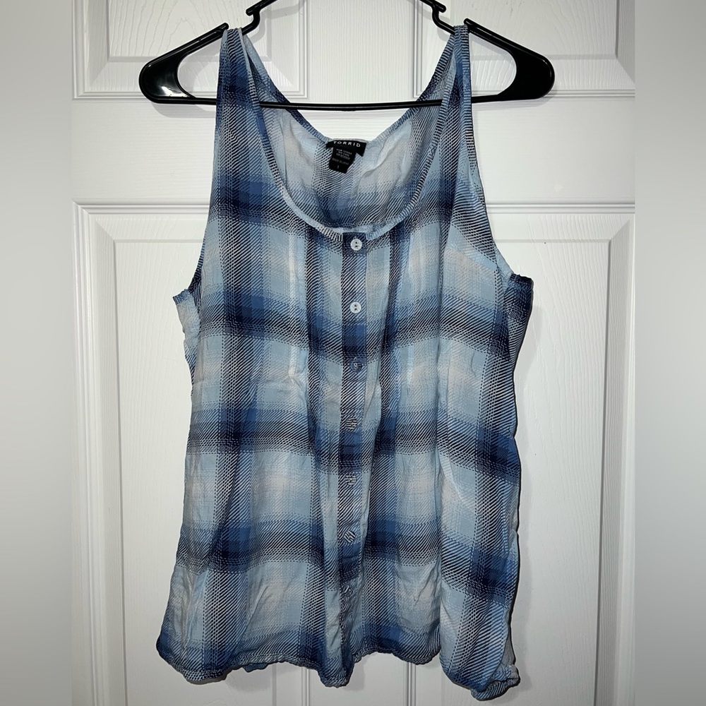Torrid plaid tank top size 1X